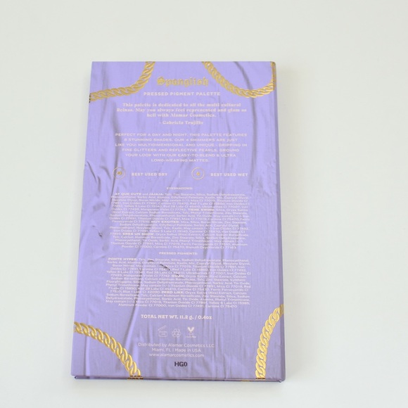 Alamar Cosmetics | 8 Pan Spanglish Pressed Pigment Palette use wet/dry - Picture 6 of 9